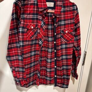Weatherproof Red and Blue Plaid Sweater
